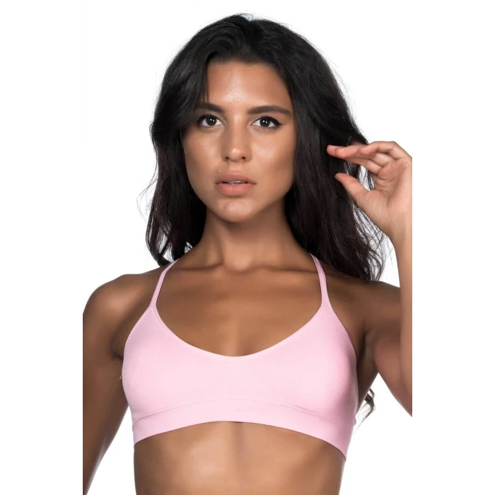 PEMBE   4020 Pedli İnce Askılı Büstiyer