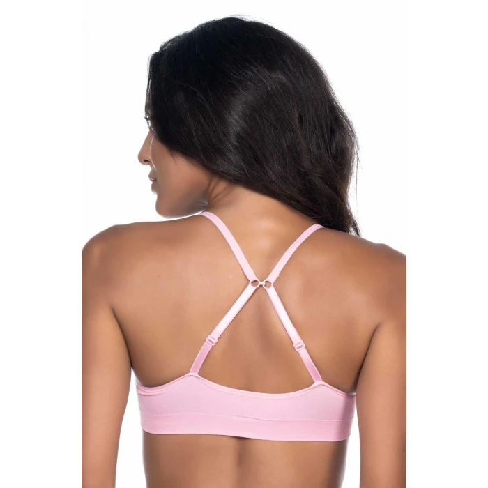 PEMBE   4020 Pedli İnce Askılı Büstiyer