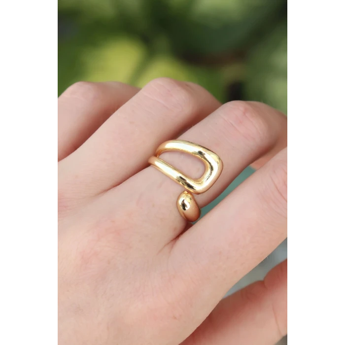 Pirinç Gold Renk Ayarlanabilir Yüzük