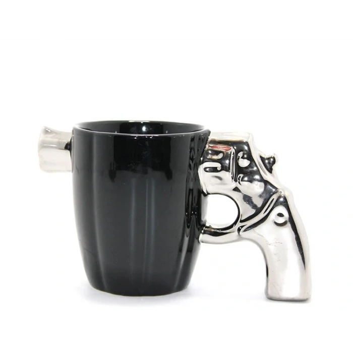 Porselen Silahlı Kupa Bardak Model 1