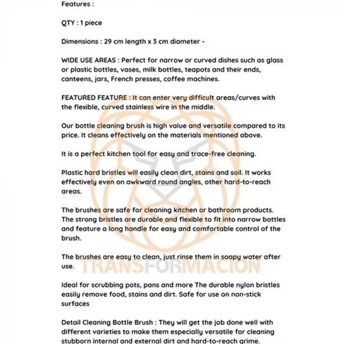 Premium Lüks Şişe ve Biberon Fırçası - Ultra Dayanıklı Profesyonel Temizlik & Kristal Parlaklık