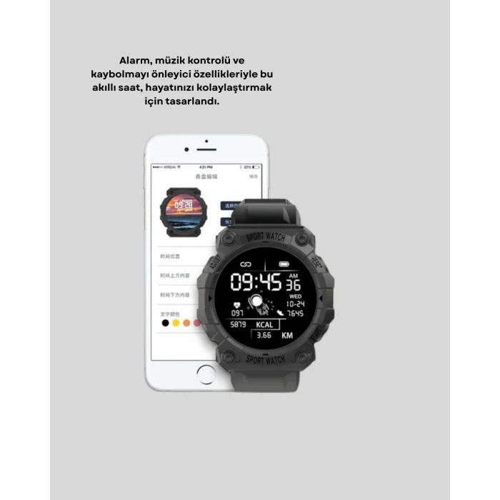 Pro Akıllı Saat – Nabız, Uyku, Adımsayar, Bluetooth 5.0