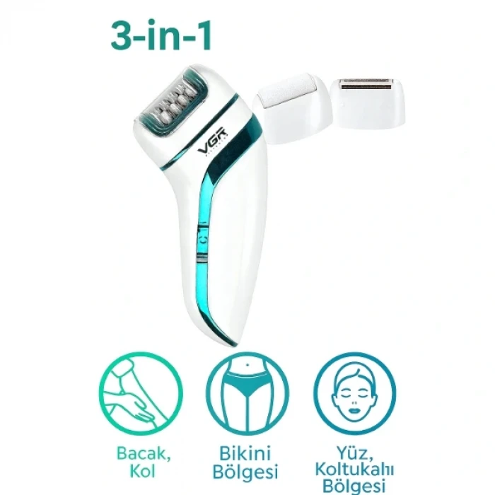 Profesyonel 3 Başlıklı Epilasyon Aleti