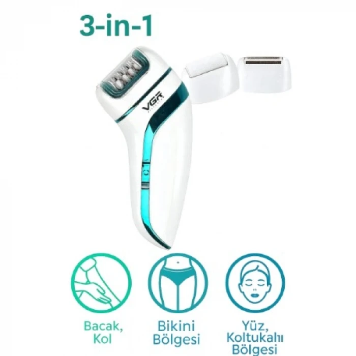 Profesyonel 3 Başlıklı Epilasyon Aleti