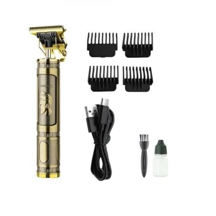 PS-033 Çelik Kasa Profesyonel T-bıçak Saç Sakal Ense Ve Çizim Tıraş Makinesi