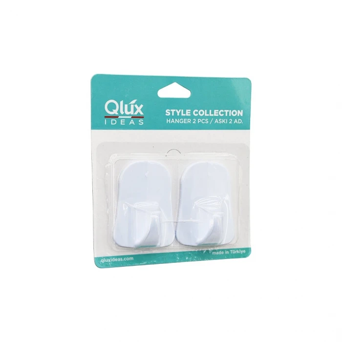 Qlux L-00735 2pcs Opak Beyaz Plastik Askı