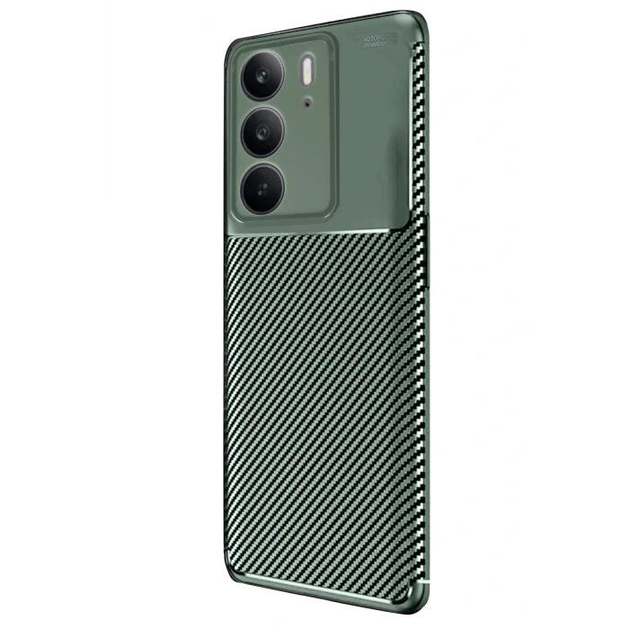 Realme C75 4G Auto Focus Karbon Kapak - Koyu Yeşil