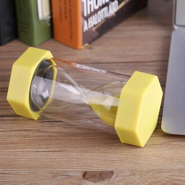 Renkli Cam Kum Saati – Dekoratif Masaüstü Zaman Ölçer, Estetik Ofis ve Ev Aksesuarı (4887)