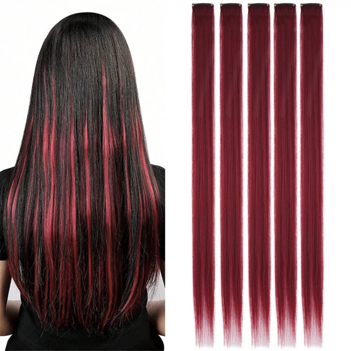 Renkli Sentetik Çıt Çıt - 5 Adet - D40