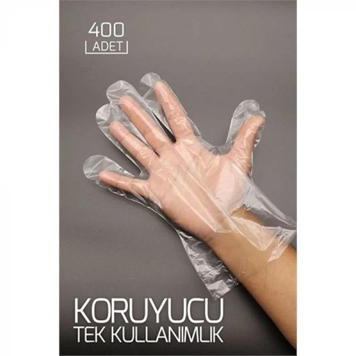 retroieg™ 400 Adet Tek Kullanımlık Şeffaf Eldiven