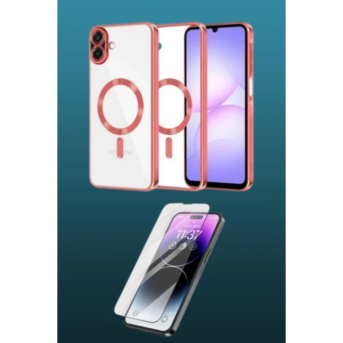 Samsung Galaxy A07 4G Kross Magneticsafe Kapak + Cam Ekran Koruyucu Seti