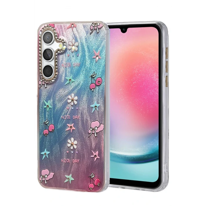 Samsung Galaxy A24 4G Kılıf Blade Aynalı Desenli Kapak - Desen 4