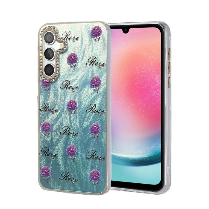 Samsung Galaxy A24 4G Kılıf Blade Aynalı Desenli Kapak - Desen 9