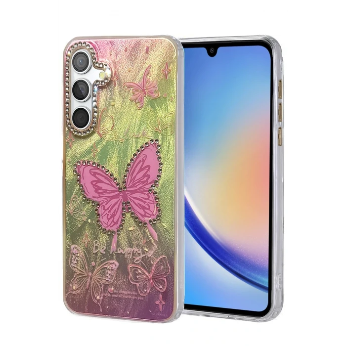 Samsung Galaxy A34 5G Kılıf Blade Aynalı Desenli Kapak - Desen 5