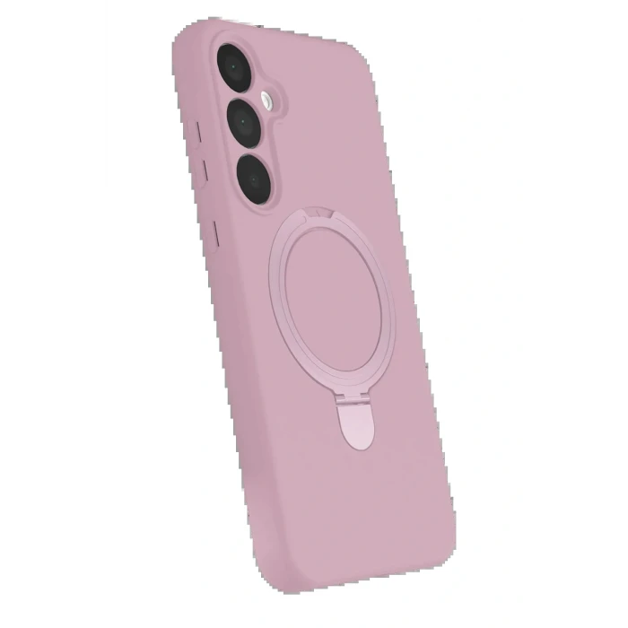 Samsung Galaxy A55 5G Regal Magsafe Standlı Kapak - Açık Pembe