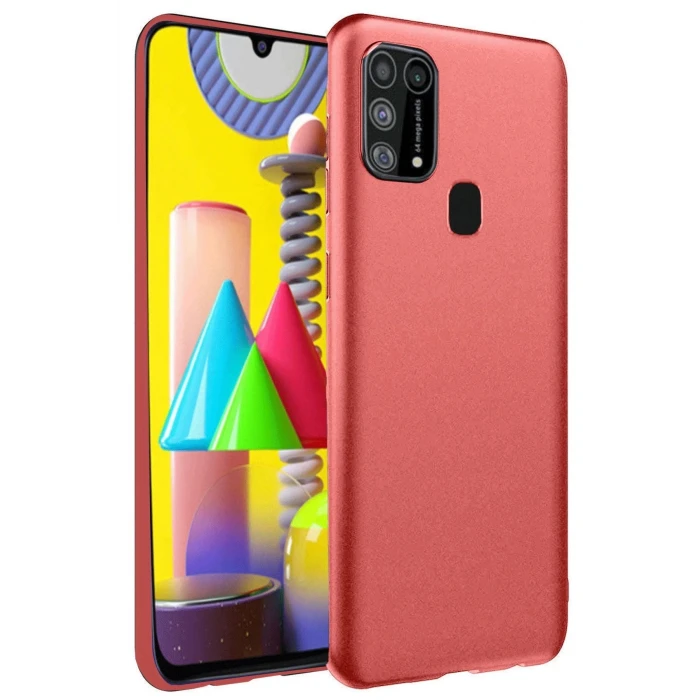 Samsung Galaxy M31 Kılıf Nano içi Kadife Silikon - Kiremit
