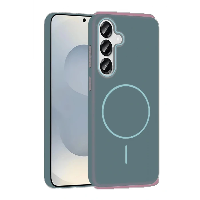 Samsung Galaxy S23 FE Broş Magsafe Kapak - Turkuaz