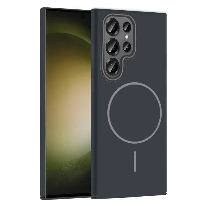 Samsung Galaxy S23 Ultra Broş Magsafe Kapak - Füme