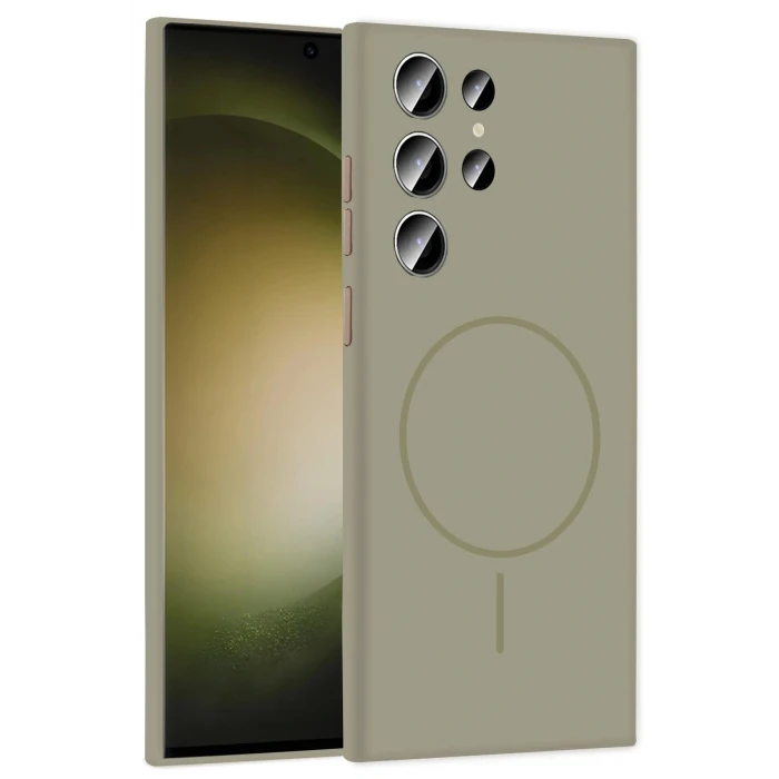 Samsung Galaxy S23 Ultra Kılıf Jully Magsafe Kapak - Çöl Titanyum