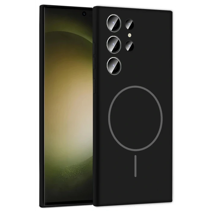 Samsung Galaxy S23 Ultra Kılıf Jully Magsafe Kapak - Siyah