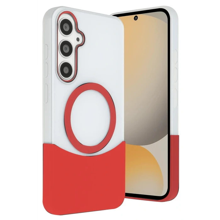 Samsung Galaxy S24 FE Velar Magsafe Kapak - Kırmızı