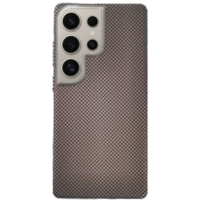 Samsung Galaxy S24 Ultra Besa Magsafe Kapak - Natural Grey