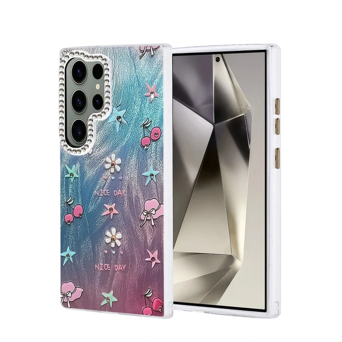 Samsung Galaxy S24 Ultra Kılıf Blade Aynalı Desenli Kapak - Desen 4