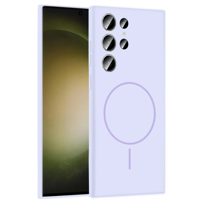 Samsung Galaxy S24 Ultra Kılıf Jully Magsafe Kapak - Lila