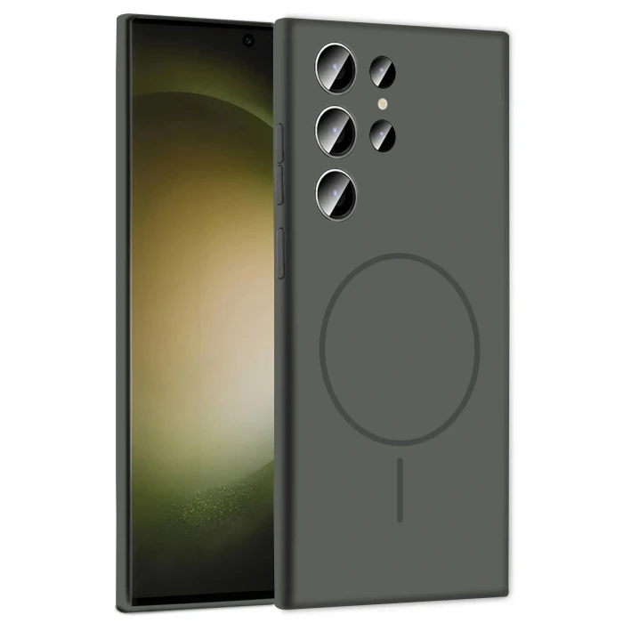 Samsung Galaxy S24 Ultra Kılıf Jully Magsafe Kapak - Titan Gri