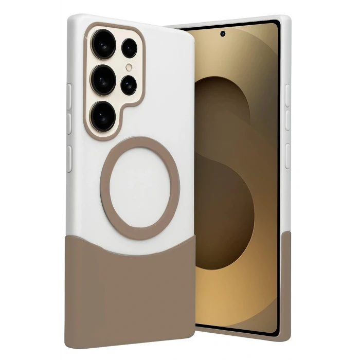 Samsung Galaxy S24 Ultra Velar Magsafe Kapak - Çöl Titanyum