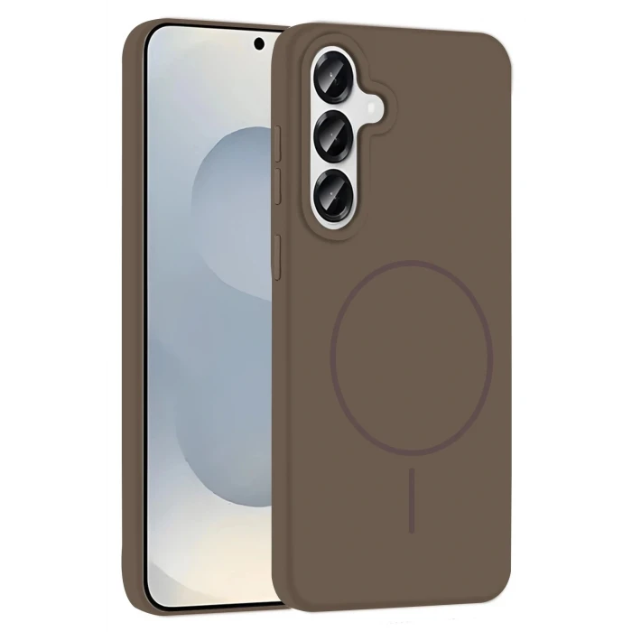 Samsung Galaxy S25 Kılıf Jully Magsafe Kapak - Kahverengi