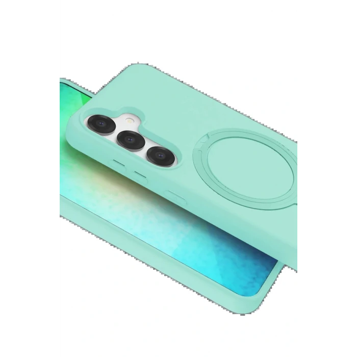 Samsung Galaxy S25 Regal Magsafe Standlı Kapak - Su Yeşili