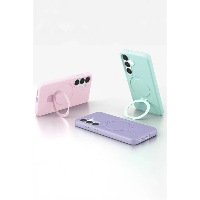 Samsung Galaxy S25 Regal Magsafe Standlı Kapak - Su Yeşili