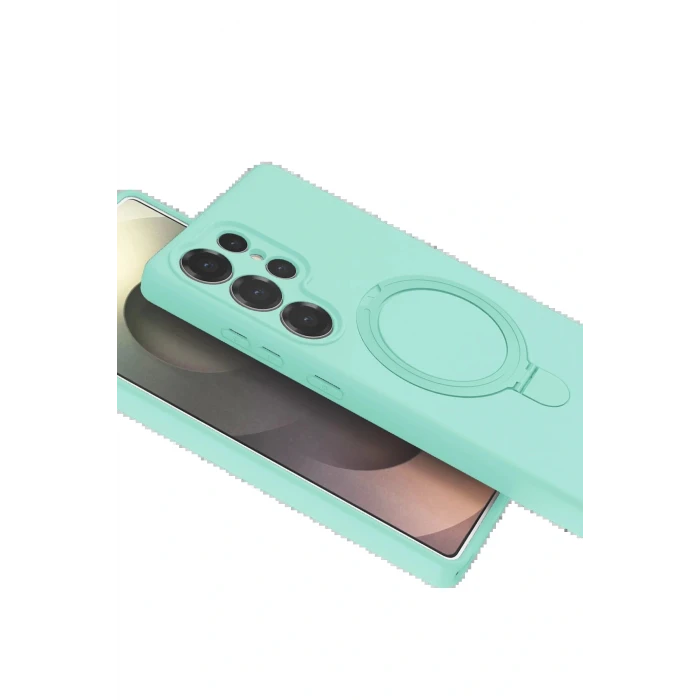 Samsung Galaxy S25 Ultra Regal Magsafe Standlı Kapak - Su Yeşili