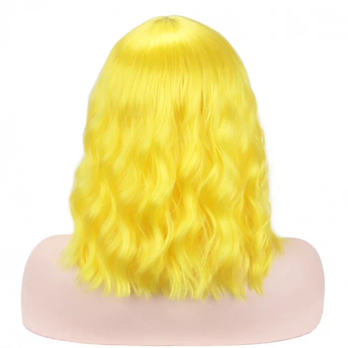 Sarı Renk Uzun Dalgalı Parti Peruğu (4887)
