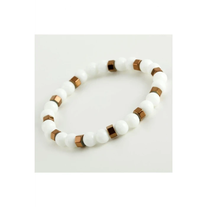 Sedef & Hematit Doğaltaş Bileklik