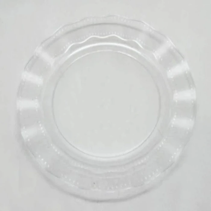 Şeffaf Lüks Plastik Mika Yuvarlak Tabak 22 Cm 6 Adet