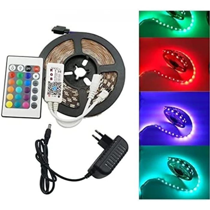 Şerit Led 5 Metre Kumandalı Animasyonlu Rgb