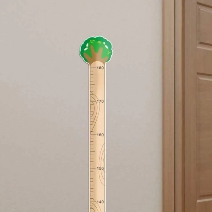 Sevimli Sarı Zürafa   Yeşil Dinazor   Deniz Kızı   Roket  Ağaç Boy Ölçüsü Sticker