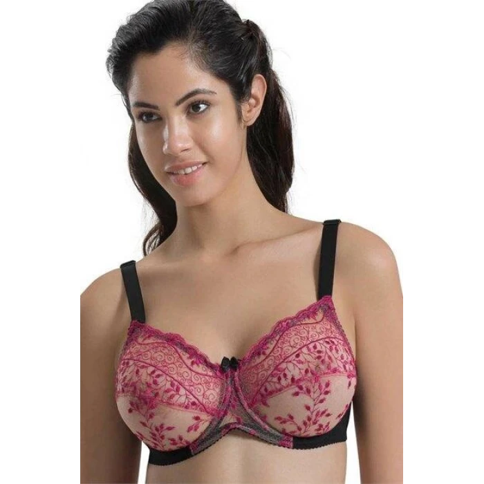 SİYAH BORDO   148 D Balenli Toparlayıcı Sütyen