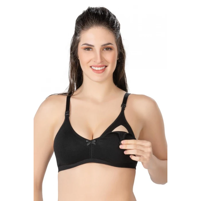 SİYAH   1421 Modal Cotton Emzirme Sütyen