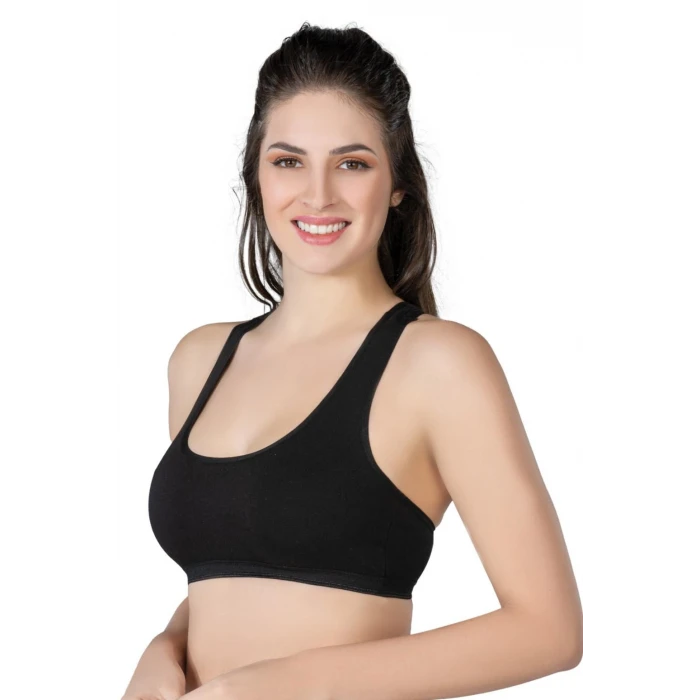 SİYAH   1424 Modal Cotton Sporcu Büstiyer