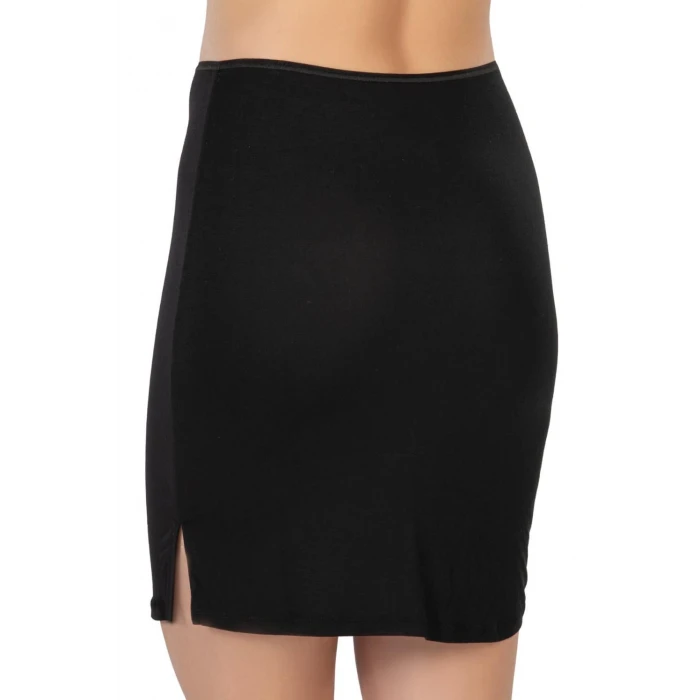 SİYAH   1438 Modal Cotton Midi Jupon
