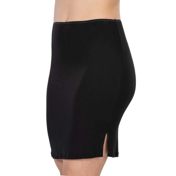 SİYAH   1438 Modal Cotton Midi Jupon