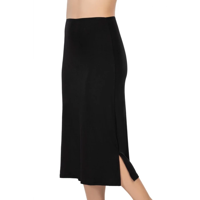 SİYAH   1439 Modal Cotton Uzun Jupon