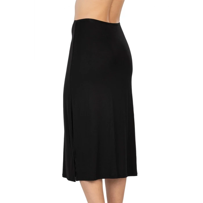 SİYAH   1439 Modal Cotton Uzun Jupon