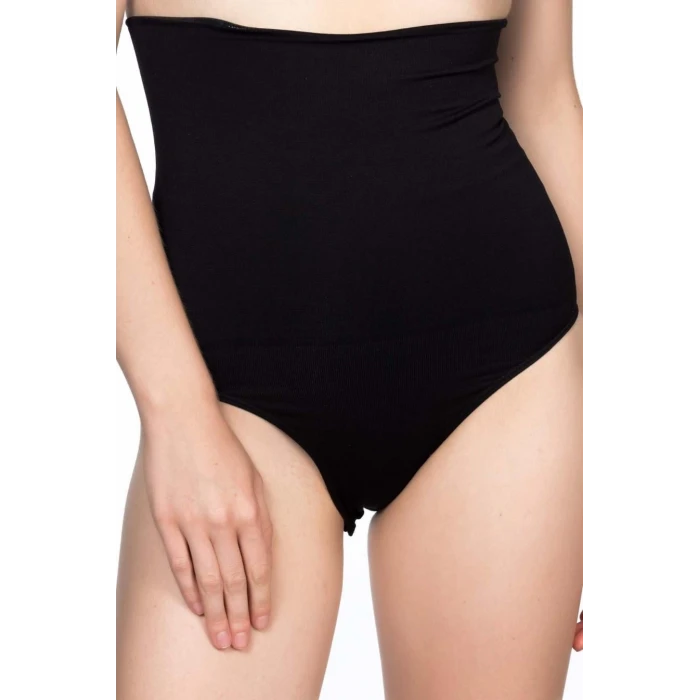 SİYAH   2019 Double Yüksek Bel Çıtçıtlı  Slip Korse
