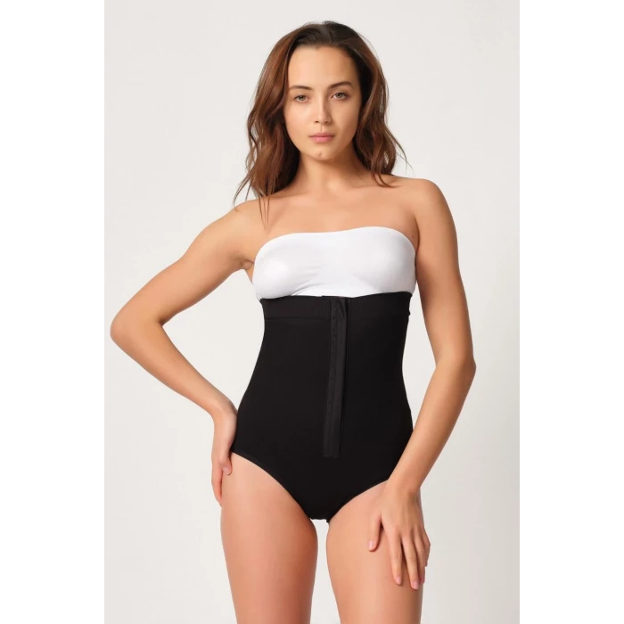 SİYAH   2088 Önden Agraflı Slip Korse