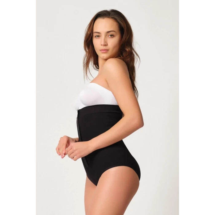 SİYAH   2088 Önden Agraflı Slip Korse
