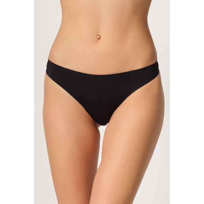 SİYAH   2802 Yapıştırma Lazer Kesim String Külot